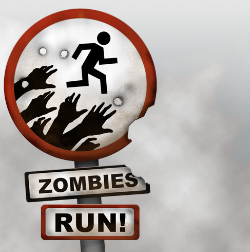 Bannière Zombies, run!
